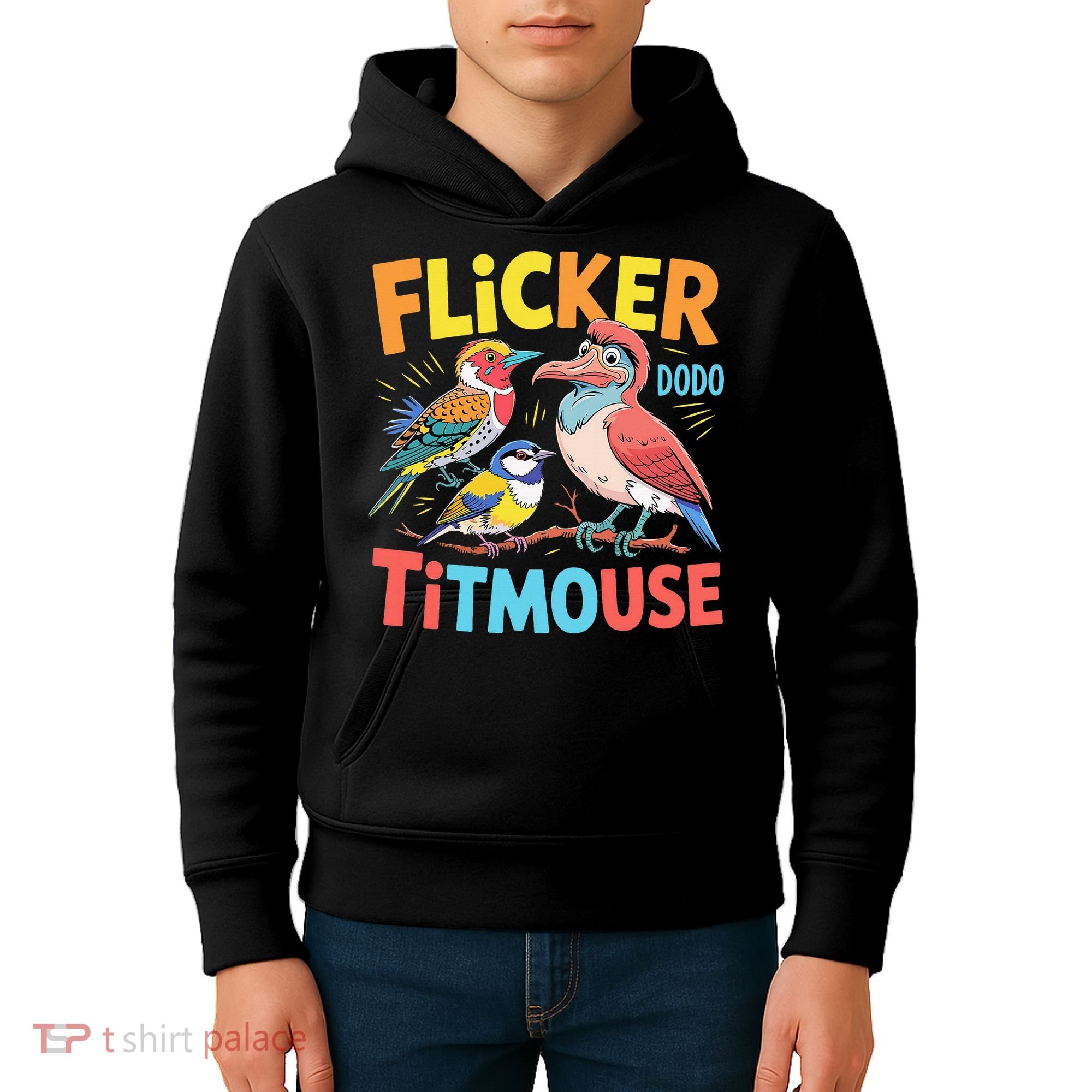 Flicker Dodo Titmouse Bird Lover Nature Lover Kids Hoodie