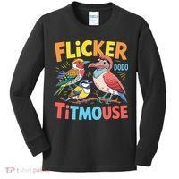 Flicker Dodo Titmouse Bird Lover Nature Lover Kids Long Sleeve Shirt thumb 0