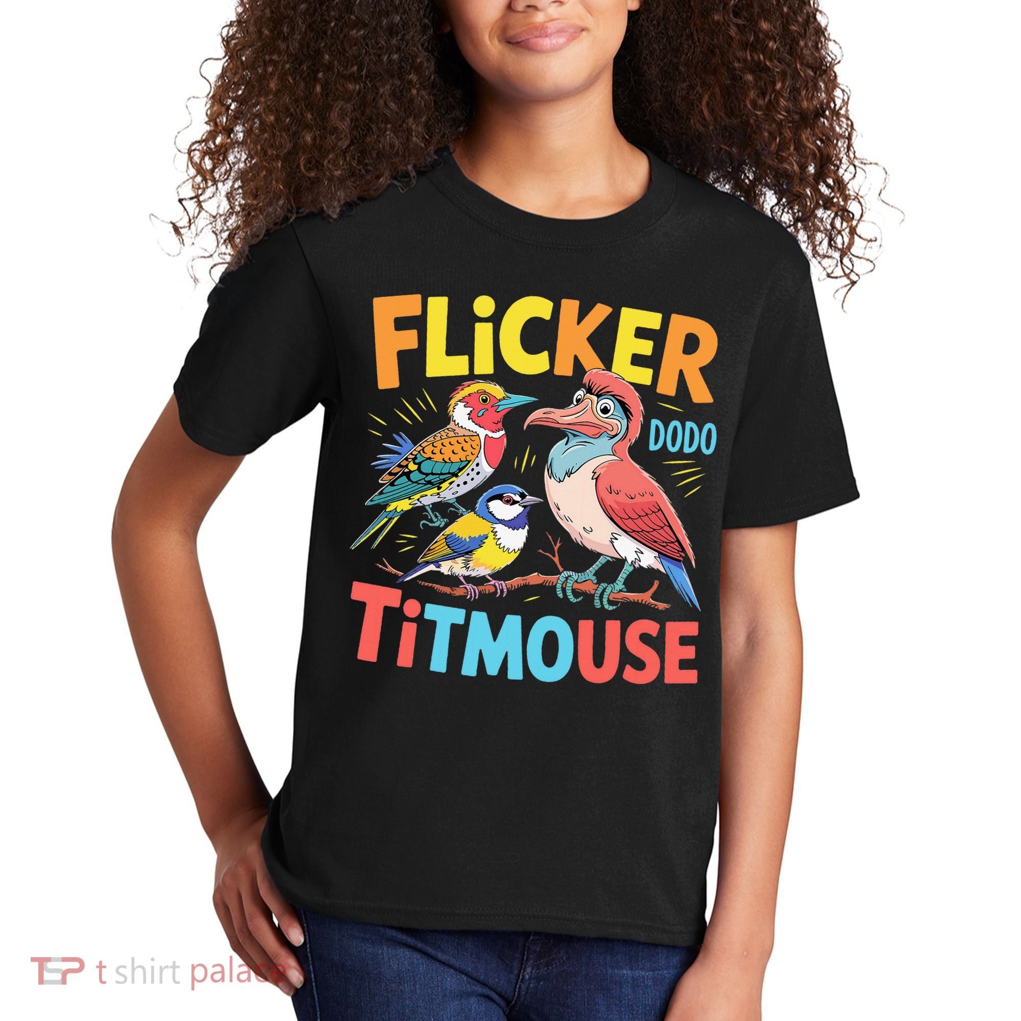 Flicker Dodo Titmouse Bird Lover Nature Lover Kids T-Shirt
