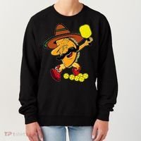 Funny Dabbing Taco Pickleball Ball Sport Lover Cinco De Mayo Women's Sweatshirt thumb 0