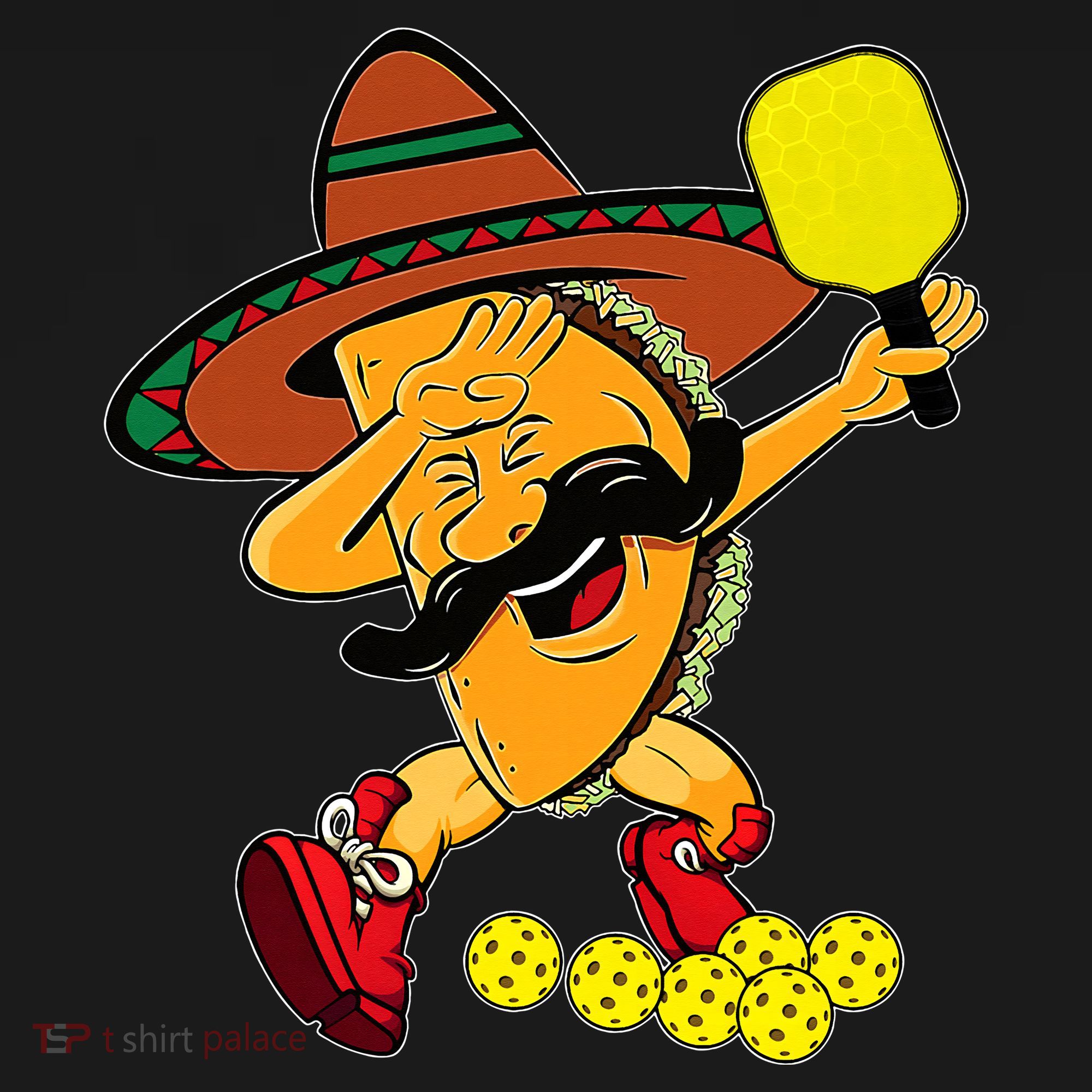 Funny Dabbing Taco Pickleball Ball Sport Lover Cinco De Mayo Sweatshirt