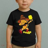 Funny Dabbing Taco Pickleball Ball Sport Lover Cinco De Mayo Toddler T-Shirt thumb 2