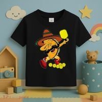 Funny Dabbing Taco Pickleball Ball Sport Lover Cinco De Mayo Toddler T-Shirt thumb 3