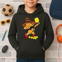 Funny Dabbing Taco Pickleball Ball Sport Lover Cinco De Mayo Kids Hoodie thumb 2