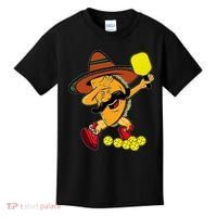 Funny Dabbing Taco Pickleball Ball Sport Lover Cinco De Mayo Kids T-Shirt thumb 0