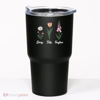 Foxglove Daisy Tulip Floral Floral Plant Tumbler thumb 0