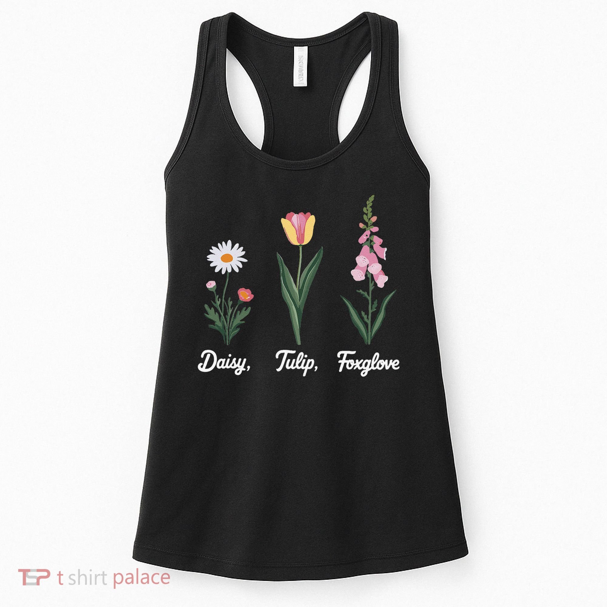 Foxglove Daisy Tulip Floral Floral Plant Women's Tank Top