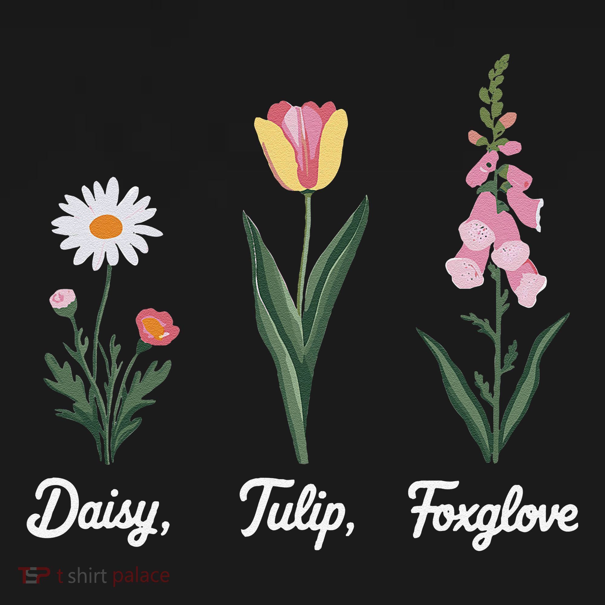 Foxglove Daisy Tulip Floral Floral Plant Women's Tank Top