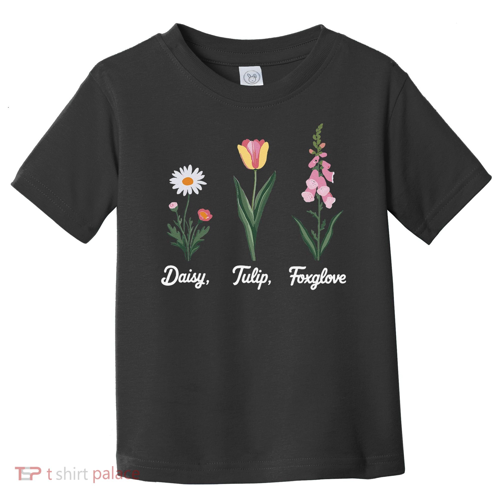 Foxglove Daisy Tulip Floral Floral Plant Toddler T-Shirt