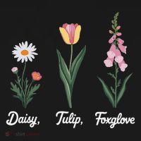 Foxglove Daisy Tulip Floral Floral Plant Kids Long Sleeve Shirt thumb 2