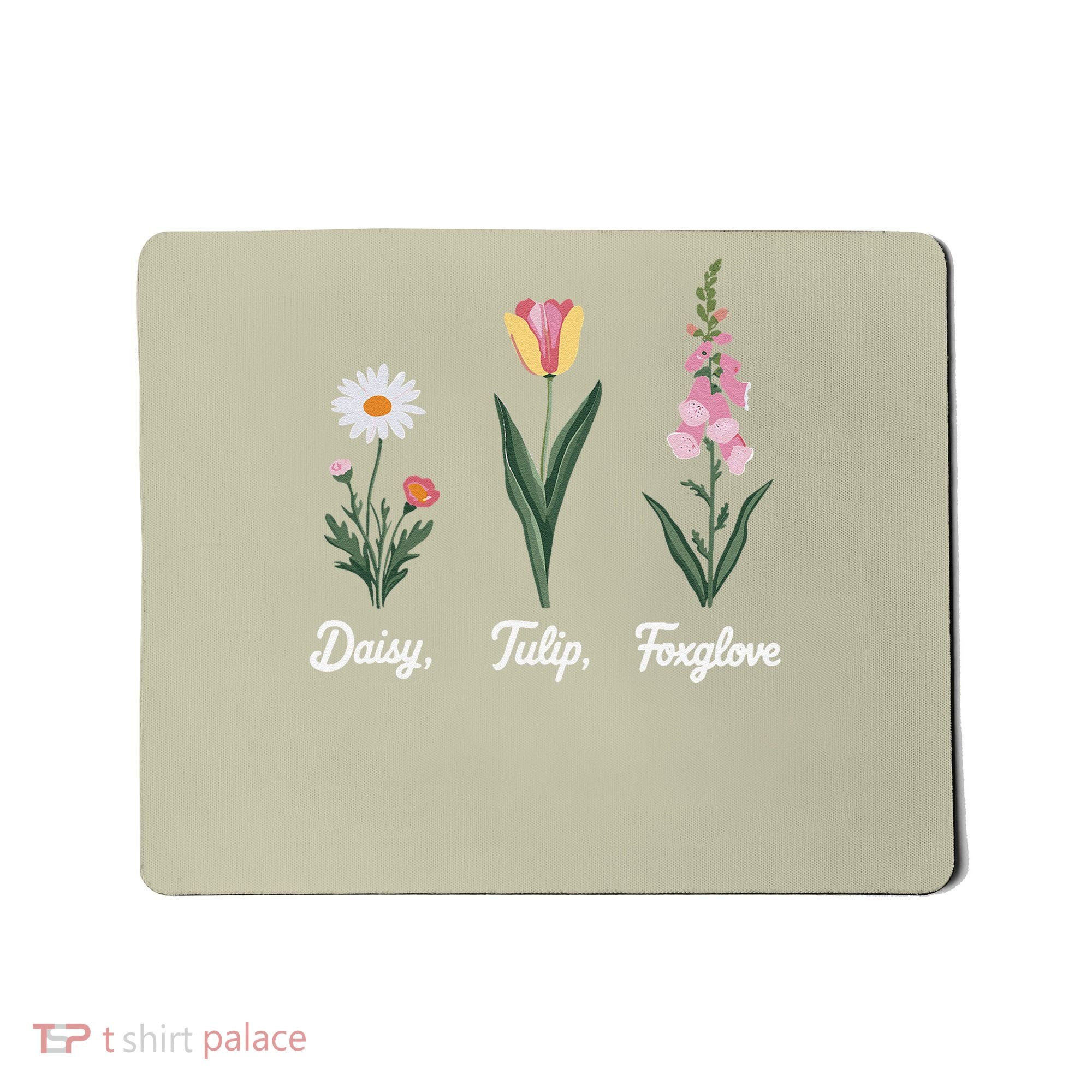 Foxglove Daisy Tulip Floral Floral Plant Mousepad