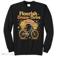 Flourish Dream Thrive Floral Bike Subtle 8647 Trump Resist  Sweatshirt thumb 0