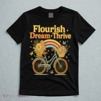 Flourish Dream Thrive Floral Bike Subtle 8647 Trump Resist  T-Shirt thumb 5