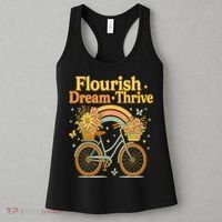 Flourish Dream Thrive Floral Bike Subtle 8647 Trump Resist  Women's Tank Top thumb 3