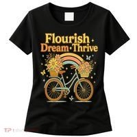 Flourish Dream Thrive Floral Bike Subtle 8647 Trump Resist  Women's T-Shirt thumb 0