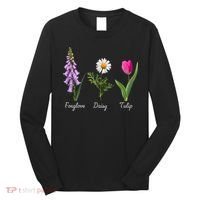 Foxglove Daisy Tulip Floral Long Sleeve Shirt thumb 0