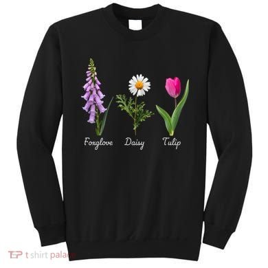 Foxglove Daisy Tulip Floral Sweatshirt