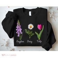Foxglove Daisy Tulip Floral Sweatshirt thumb 2