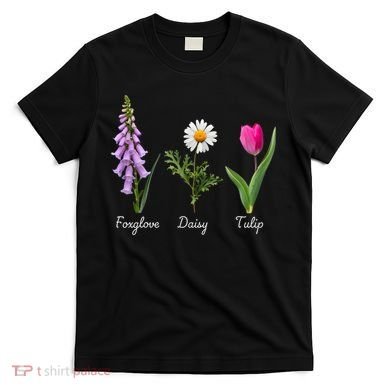 Foxglove Daisy Tulip Floral T-Shirt