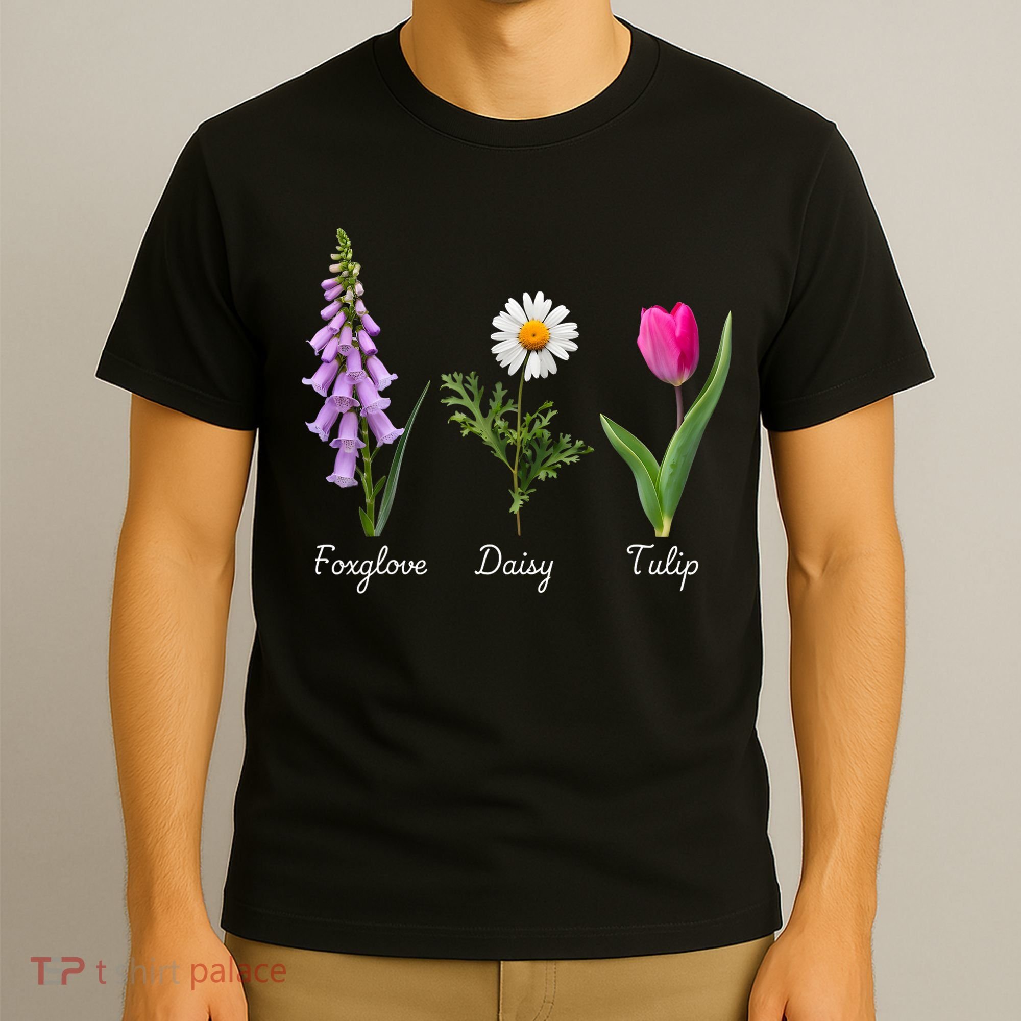 Foxglove Daisy Tulip Floral T-Shirt