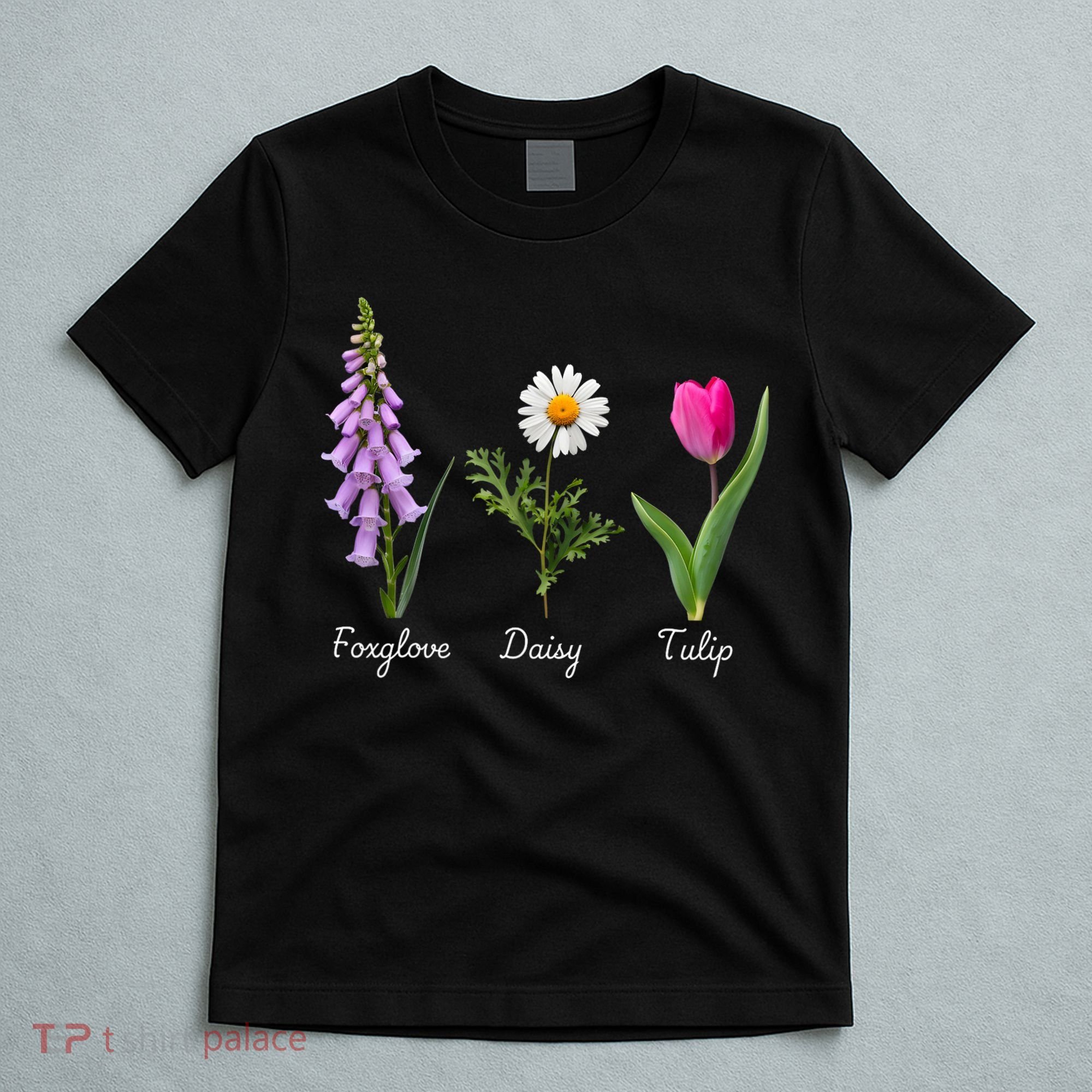 Foxglove Daisy Tulip Floral T-Shirt