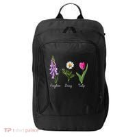 Foxglove Daisy Tulip Floral City Backpack thumb 0