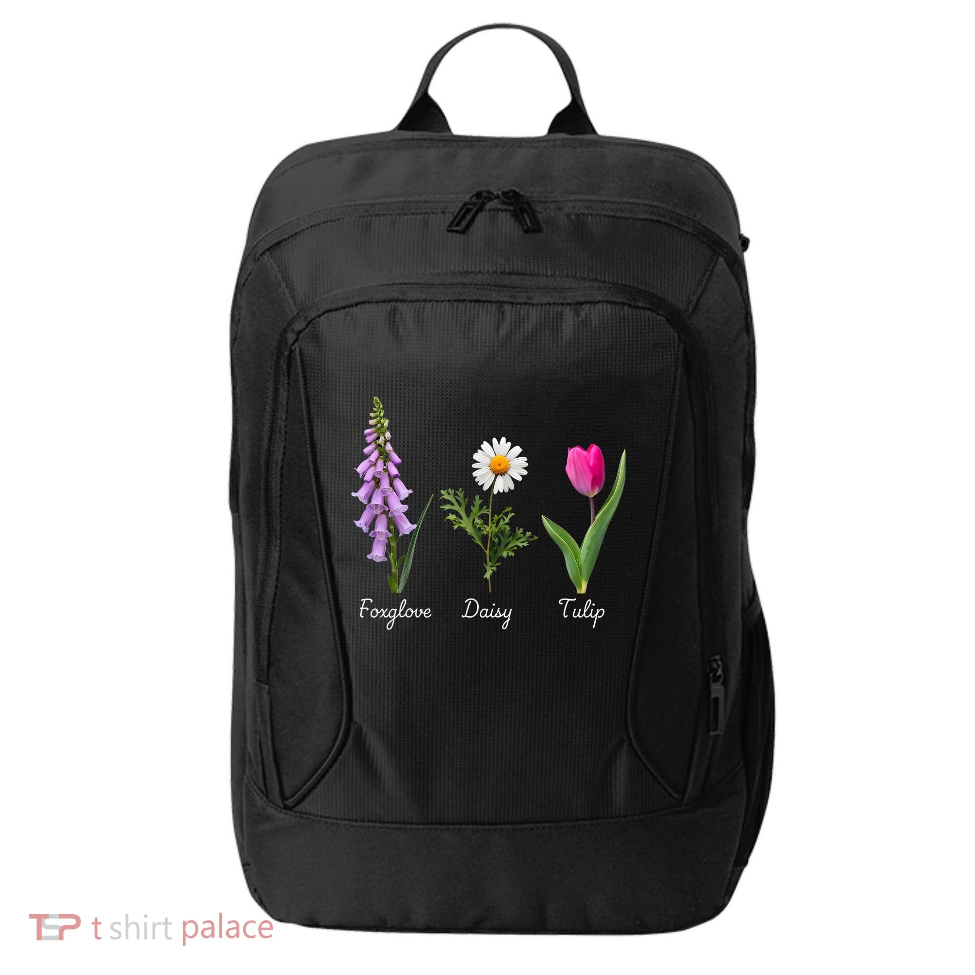 Foxglove Daisy Tulip Floral City Backpack