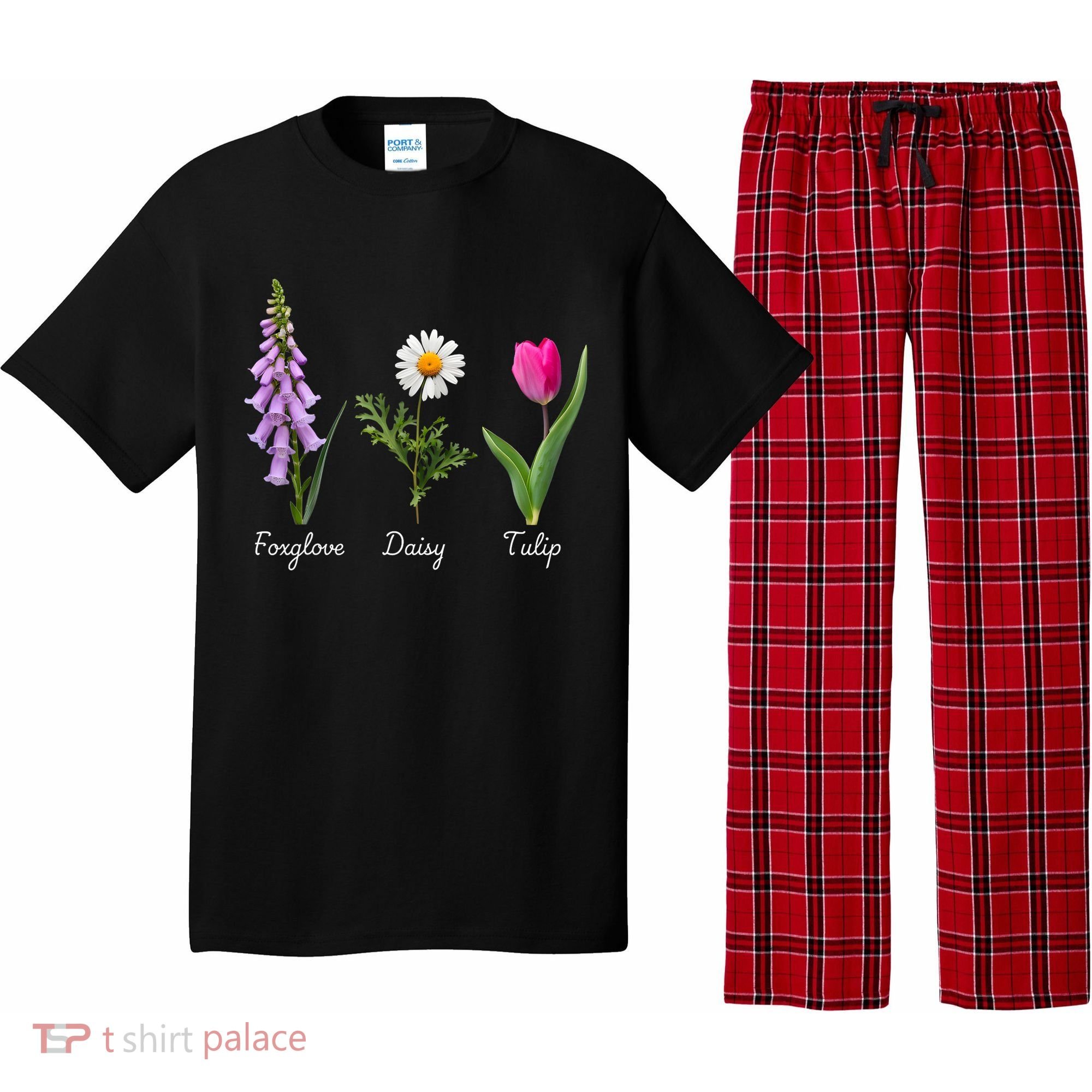 Foxglove Daisy Tulip Floral Pajama Set