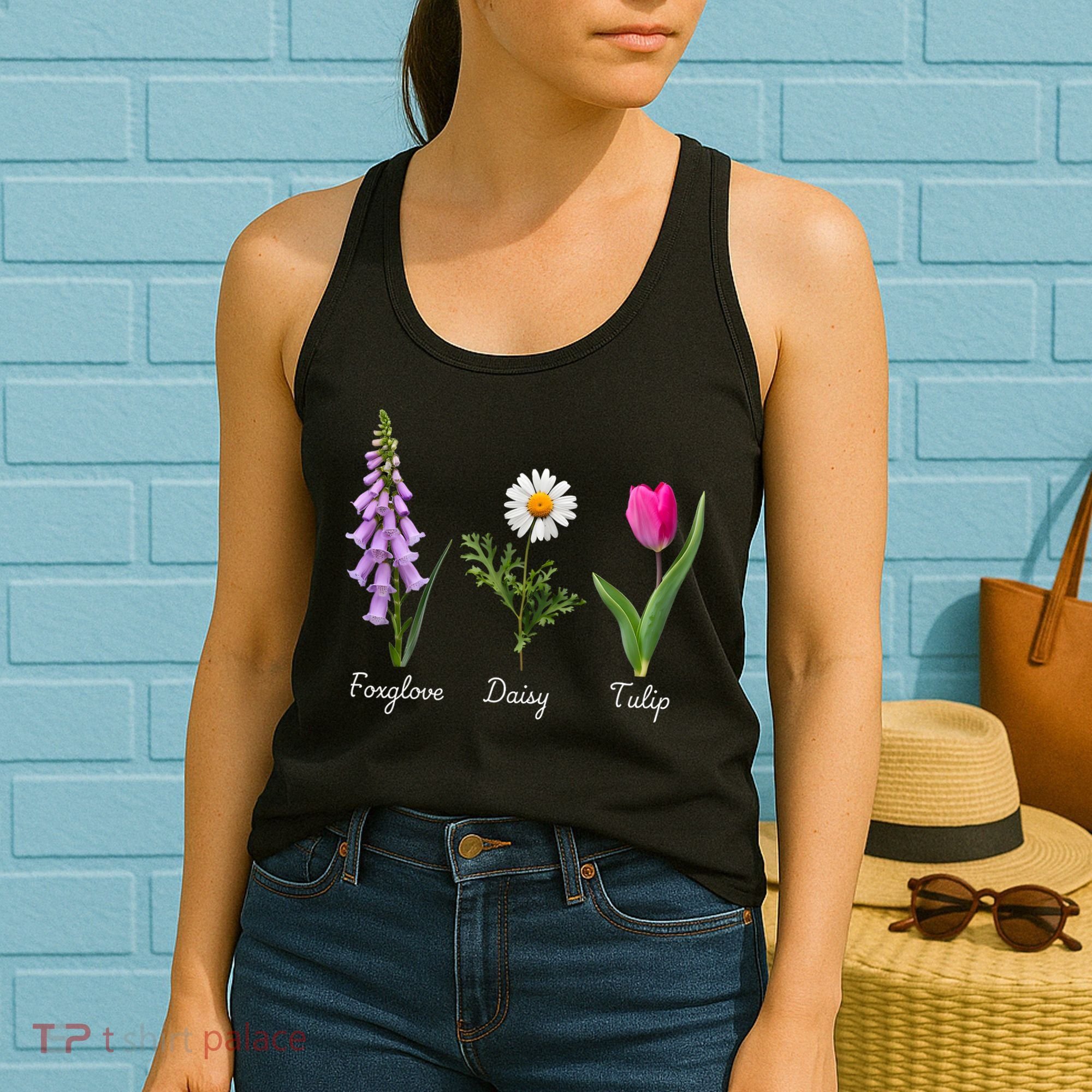 Foxglove Daisy Tulip Floral Women's Tank Top