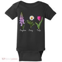 Foxglove Daisy Tulip Floral Baby Bodysuit thumb 0