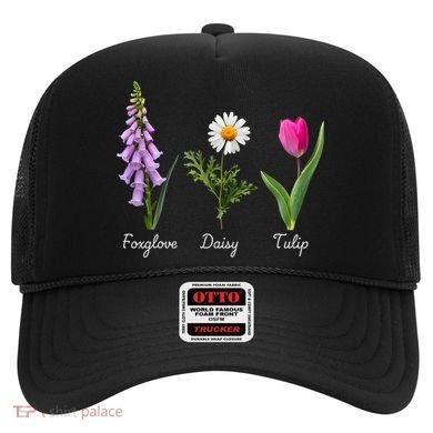 Foxglove Daisy Tulip Floral Hat
