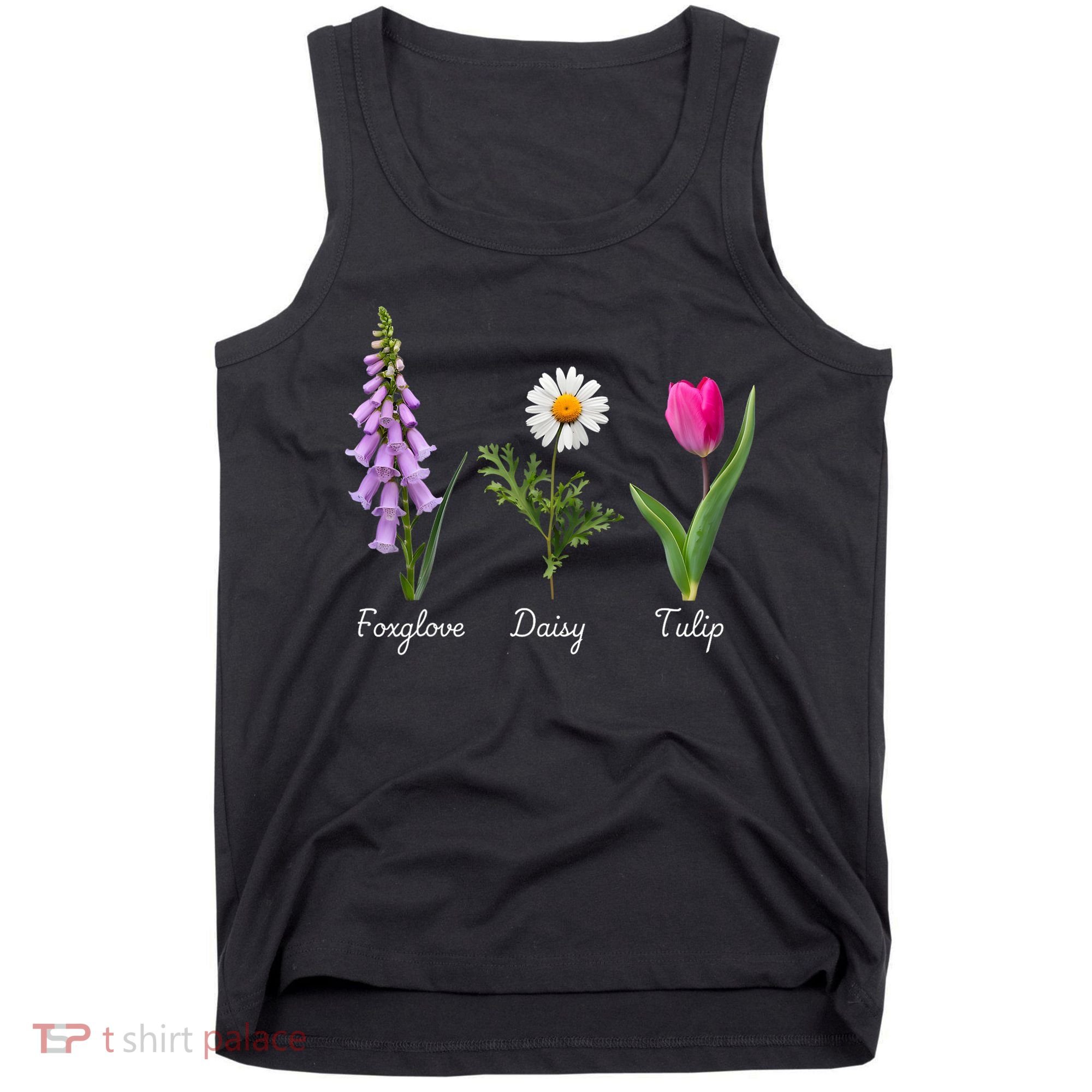 Foxglove Daisy Tulip Floral Tank Top