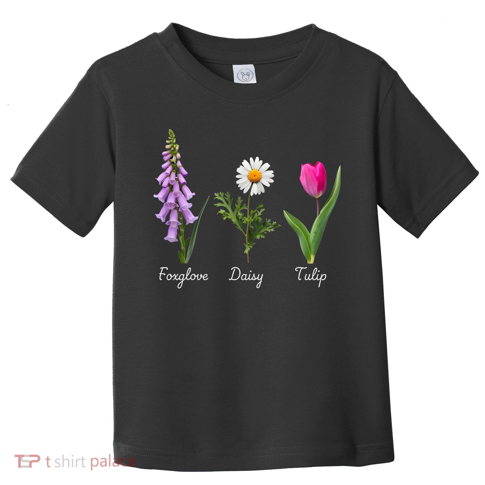 Foxglove Daisy Tulip Floral Toddler T-Shirt
