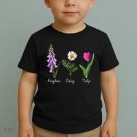 Foxglove Daisy Tulip Floral Toddler T-Shirt thumb 2
