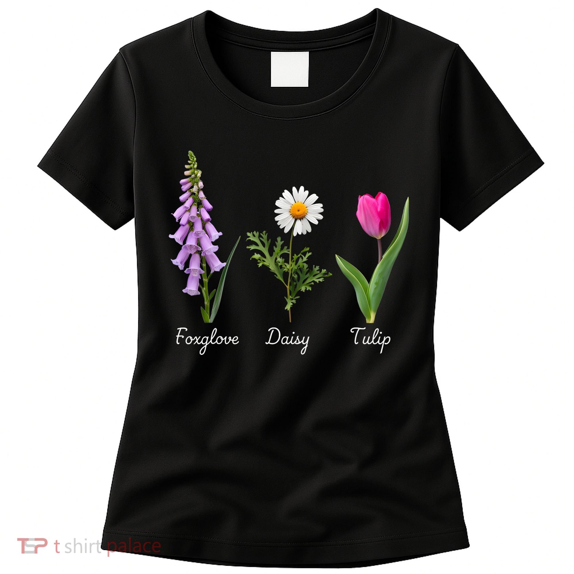 Foxglove Daisy Tulip Floral Women's T-Shirt