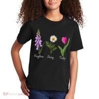 Foxglove Daisy Tulip Floral Kids T-Shirt thumb 2