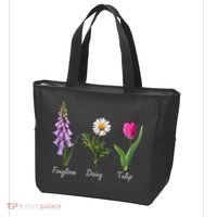 Foxglove Daisy Tulip Floral Tote Bag thumb 3