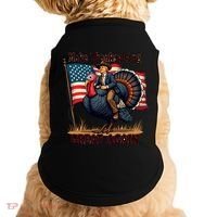 Funny Donald Trump Make Thanksgiving Turkeys Great Again Gift Doggie Tank thumb 0