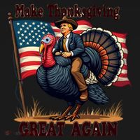 Funny Donald Trump Make Thanksgiving Turkeys Great Again Gift Women's Hoodie thumb 2