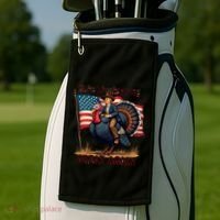 Funny Donald Trump Make Thanksgiving Turkeys Great Again Gift Golf Towel thumb 2