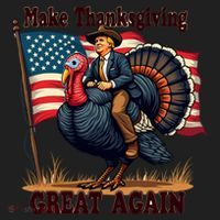 Funny Donald Trump Make Thanksgiving Turkeys Great Again Gift Golf Towel thumb 3