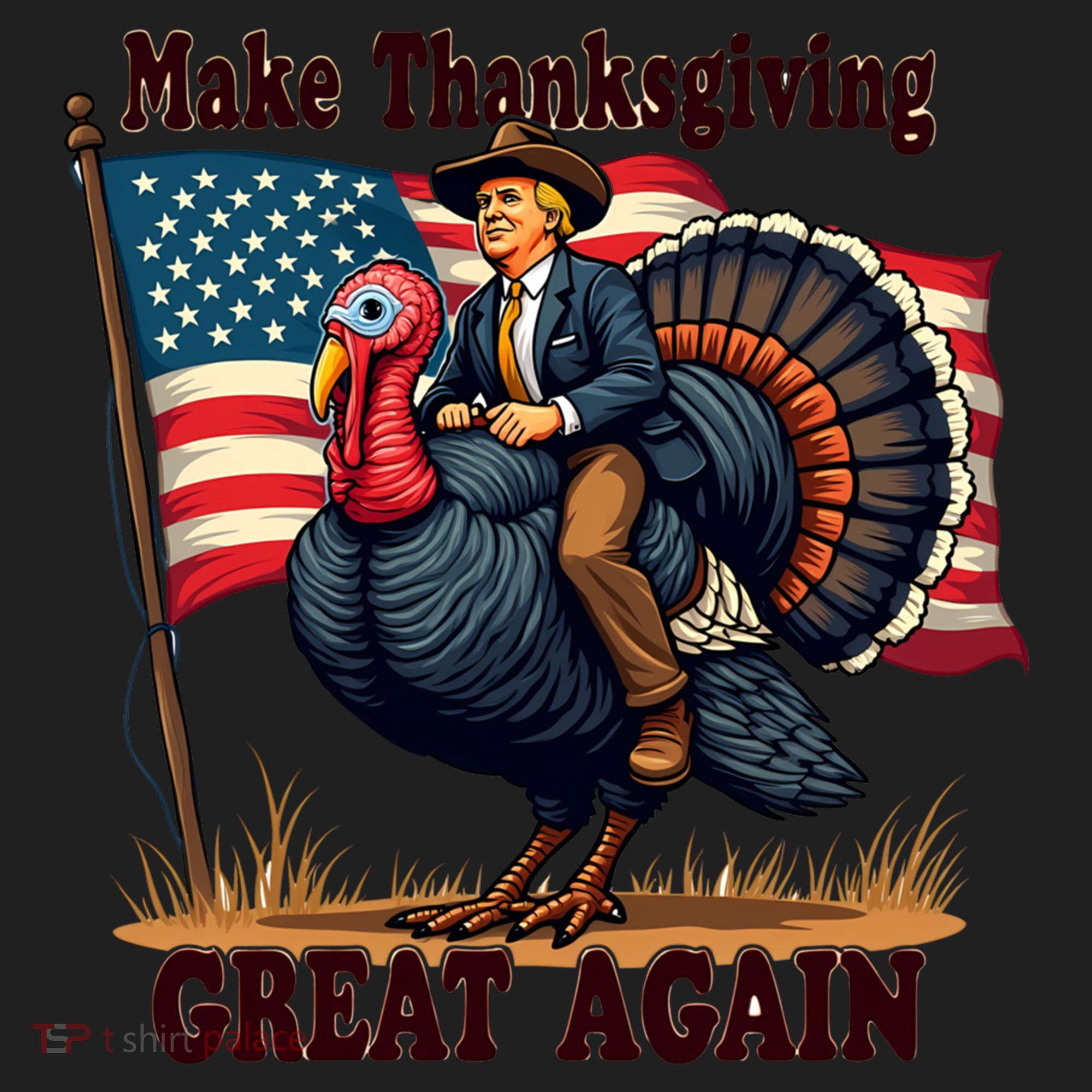 Funny Donald Trump Make Thanksgiving Turkeys Great Again Gift Golf Towel
