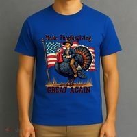 Funny Donald Trump Make Thanksgiving Turkeys Great Again Gift T-Shirt thumb 3