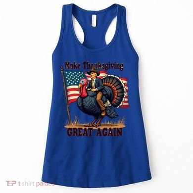 Funny Donald Trump Make Thanksgiving Turkeys Great Again Gift Women's Tank Top