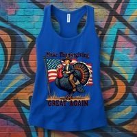 Funny Donald Trump Make Thanksgiving Turkeys Great Again Gift Women's Tank Top thumb 3