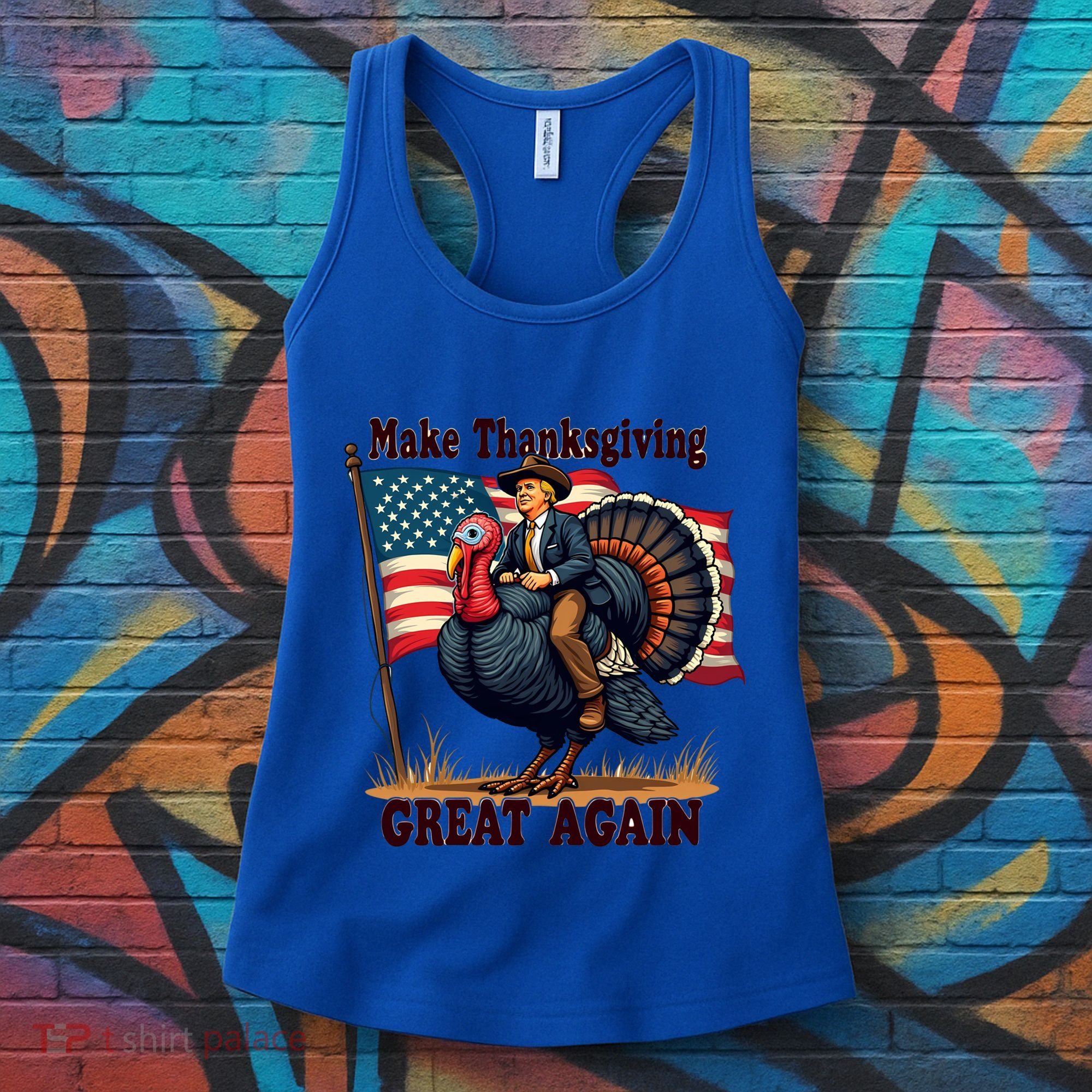 Funny Donald Trump Make Thanksgiving Turkeys Great Again Gift Women's Tank Top
