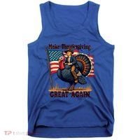Funny Donald Trump Make Thanksgiving Turkeys Great Again Gift Tank Top thumb 0
