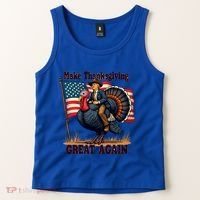 Funny Donald Trump Make Thanksgiving Turkeys Great Again Gift Tank Top thumb 2