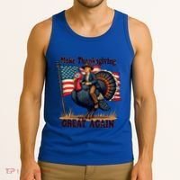 Funny Donald Trump Make Thanksgiving Turkeys Great Again Gift Tank Top thumb 3