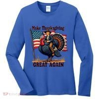 Funny Donald Trump Make Thanksgiving Turkeys Great Again Gift Women's Long Sleeve Shirt thumb 0